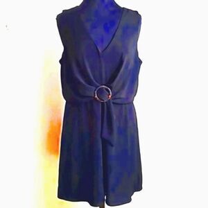 Lily Rose Black Sleeveless Dress with Buckle, Size XXL, NWT